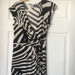 Wrap dress, animal print